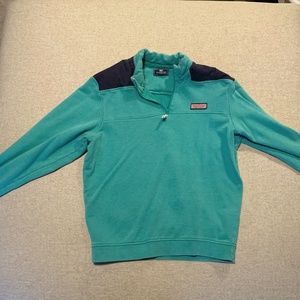 Vineyard Vine Fleece Quarter-Zip Men's Medium Kelly Green Color